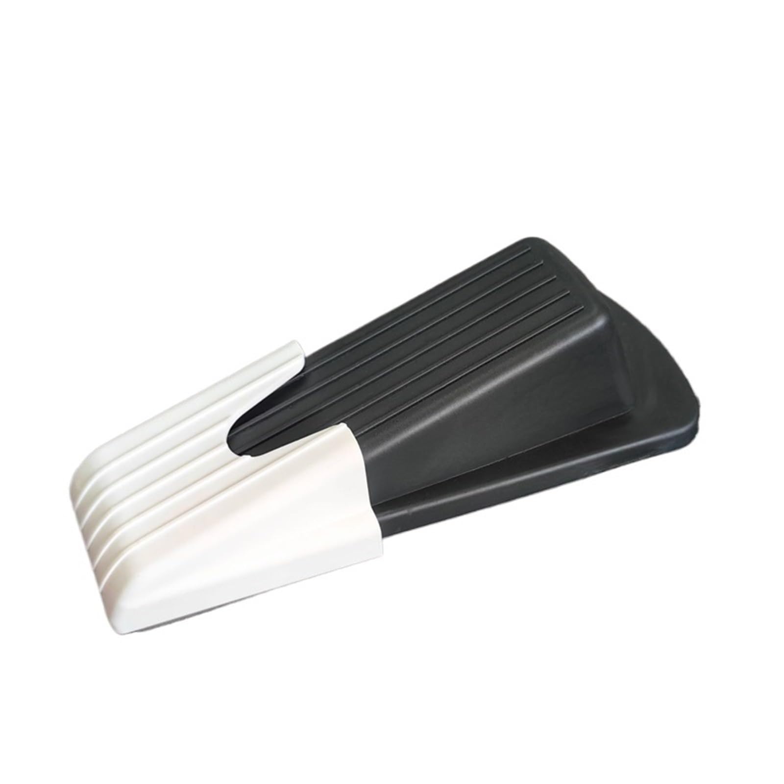 Xctdsvah Black Door Stop Silicone Block Wedge Doorstops Home Office Door Rear Retainer Anti-Collision(Black)