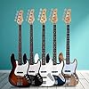 LALAHO Full Size Electric Bass Guitar, 4 Strings Right-Handed GJazz Bass Guitars with Gig Bag, Shoulder Strap, Wrench Tool, Plectrum for Beginner, Kids & Adults - Burlywood #5