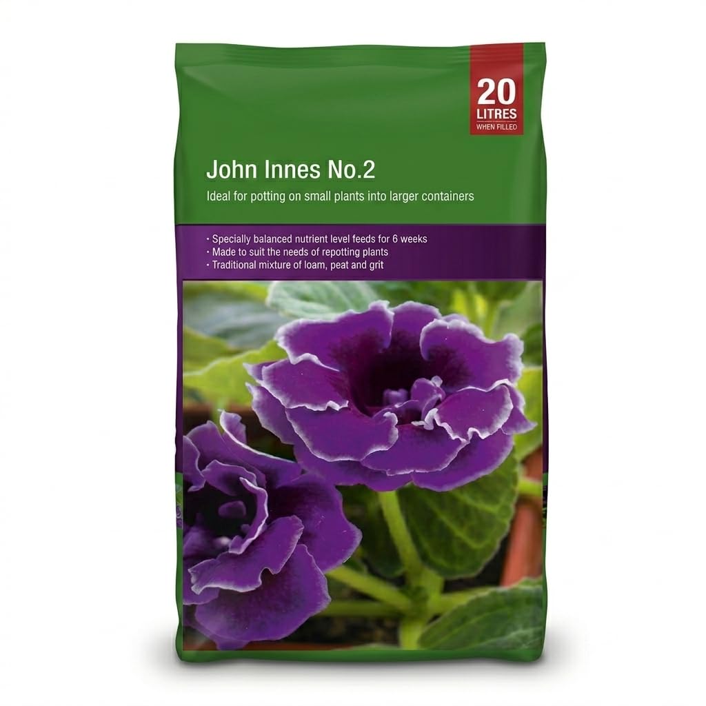 KasaBona John Innes No.2 Compost – Potting-On Soil for Repotting Young Plants, Balanced Nutrient Loam-Based Compost for Containers, Feeds for 6 Weeks
