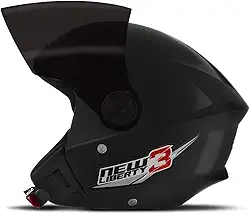 CAPACETE ABERTO PRO TORK NEW LIBERTY 3 SOLID PRETO TAM. 60 VIS. FUMÊ
