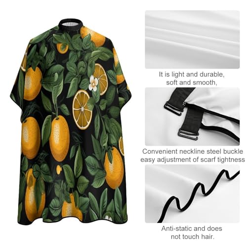 Capa de Corte con Naranjas y Hojas Fondo Negro Ajustable miniatura 4