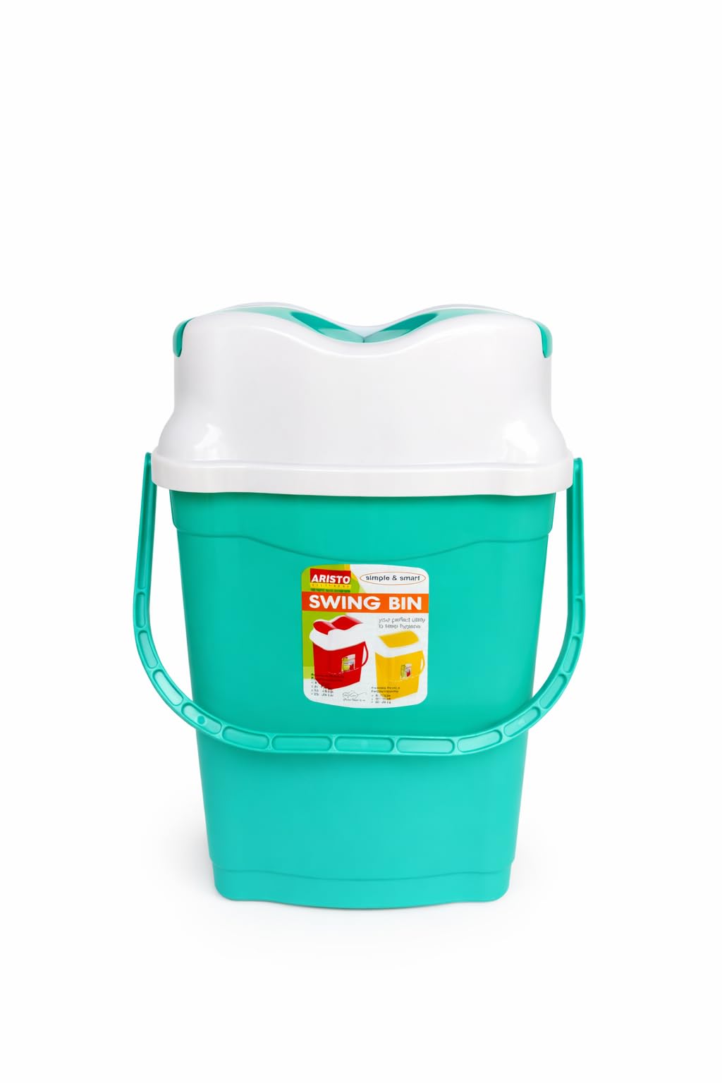 ARISTO Utility Plastic Swing Lid Dustbin 28 LTR (Green)-image-33