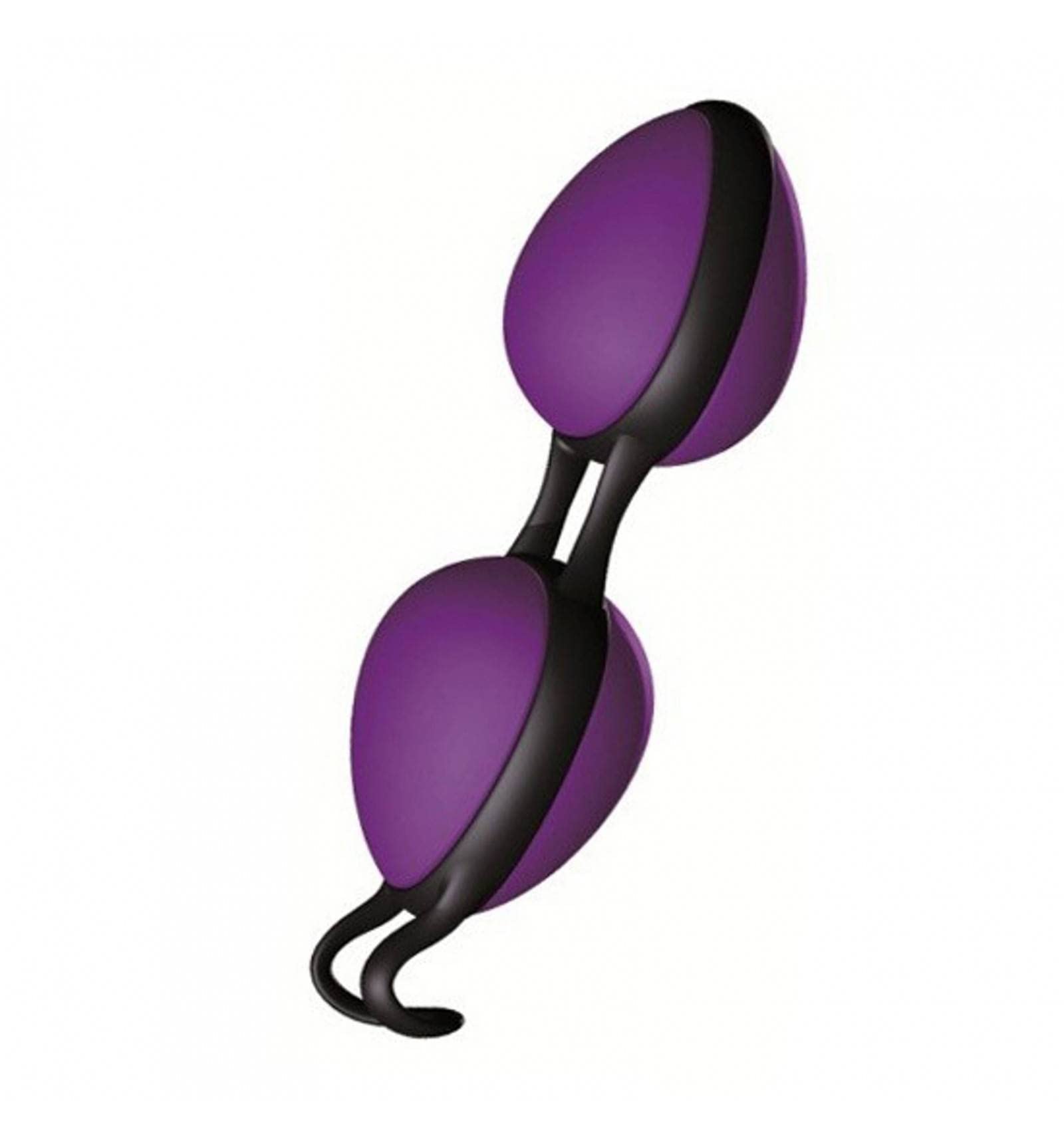 JOYDIVISION Joyballs Secret Duo - Love Balls Duo Morado | Bolas vaginales para la gimnasia del suelo pélvico | Bolas de placer de Silikomed/​TPE | Compatibles con lubricantes a base de agua y silicona