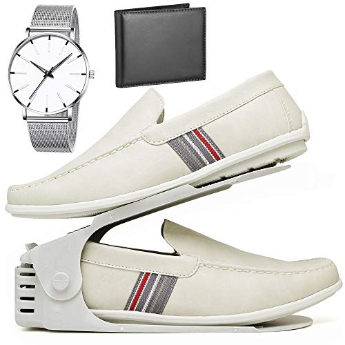 Kit Mocassim Sapatilha Casual Com Organizador, Carteira e Relógio Clean Masculino DUBUY 3000/3002DB