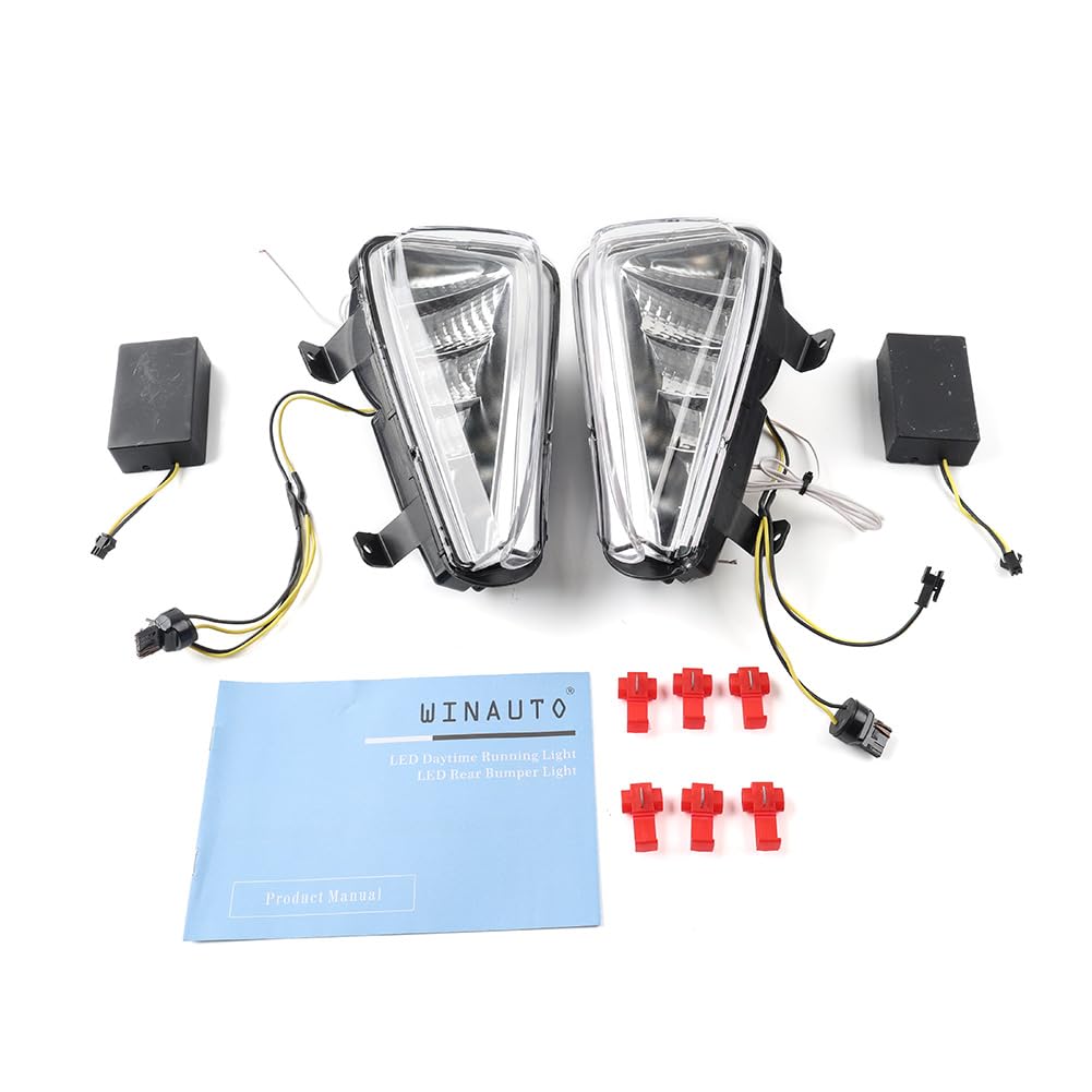 CNxinn10 Daytime LED Running Light Front Fog Lamp Turn Signal ABS Black Car for Toyota Innova 2020-2021