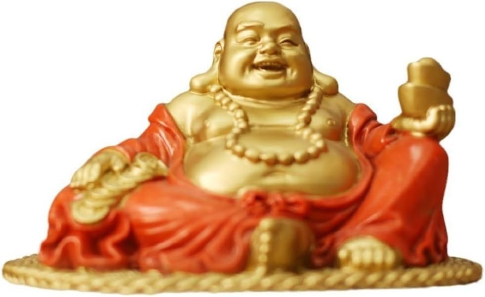 手作り工芸品仏像置物 弥勒仏 笑う仏 真鍮色銅 リビングルーム 家庭用