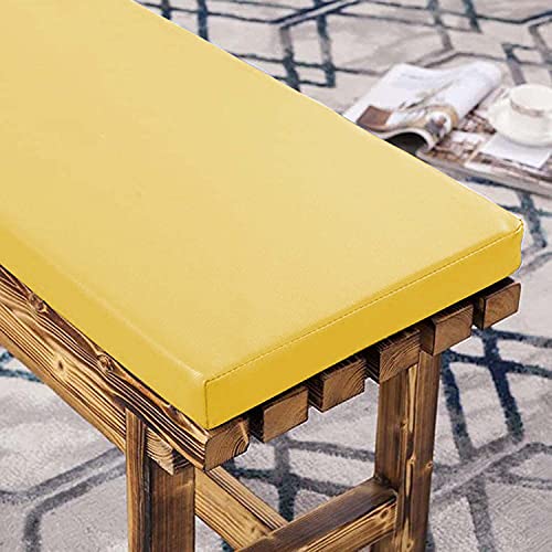 Coussin de banc 2 places imperméable jaune pour votre terrasse et balcon