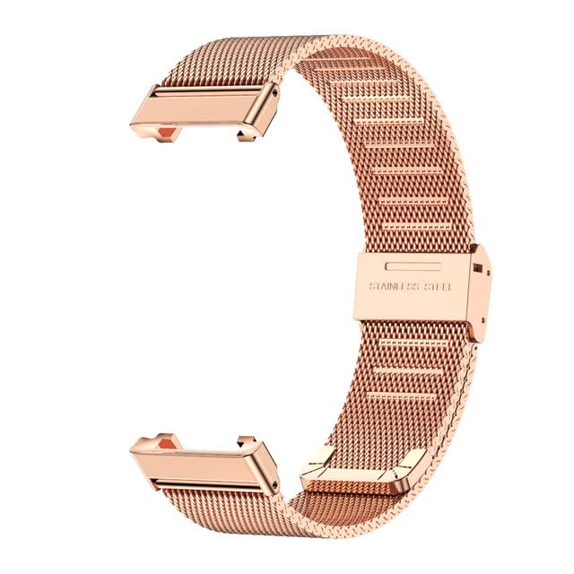 Mi Band 7 Pro Strap, Metal Bracelet for Xiaomi Mi Band 7 Pro Smart Wristbands Replacement Accessories (Milan Rose Gold)