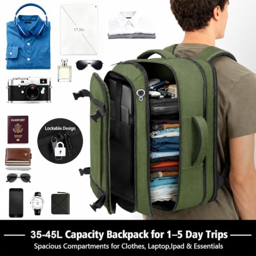 Image of TSA-Friendly Carry On Backpack 35-45L Expandable with LifetimeWarranty