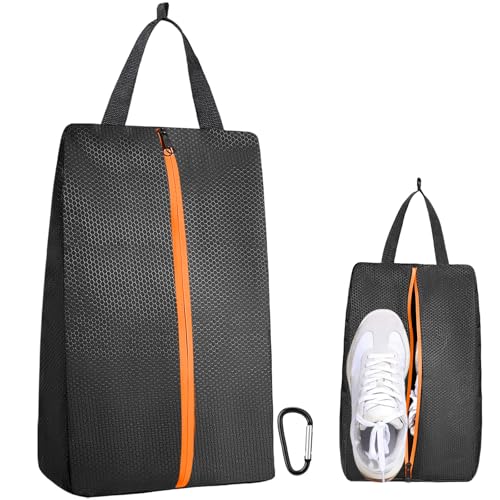 TOBWOLF Smell Proof Shoe Cleat Bag Waterproof Golf Shoes Bag with Zipper and Handle for Packing in Suitcase Sport Shoes Storage Bags for Travel Running Gym Soccer Car Shoe Organizer