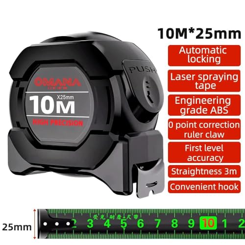 Cinta Métrica 10 m x 25 mm con Freno y Cuerpo de Acero miniatura 4