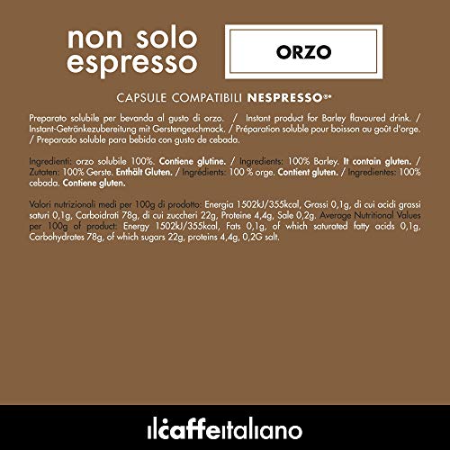 FRHOME - 100 Cápsulas compatibles Nespresso - Cebada - Il Caffè italiano - Imagen 3