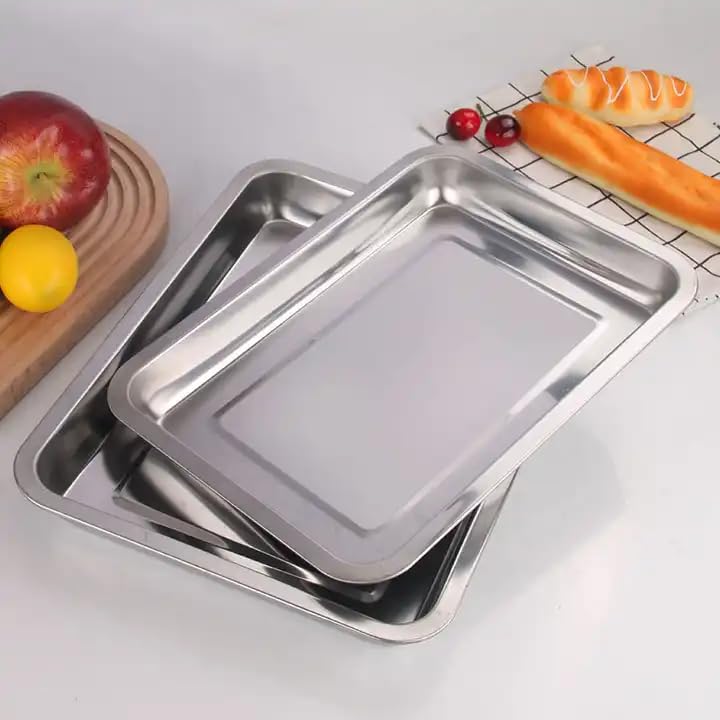 Tiptop Kitchenware Set of 3 Stainless Steel Baking Sheets -Baking Tray Set for Cooking & Oven