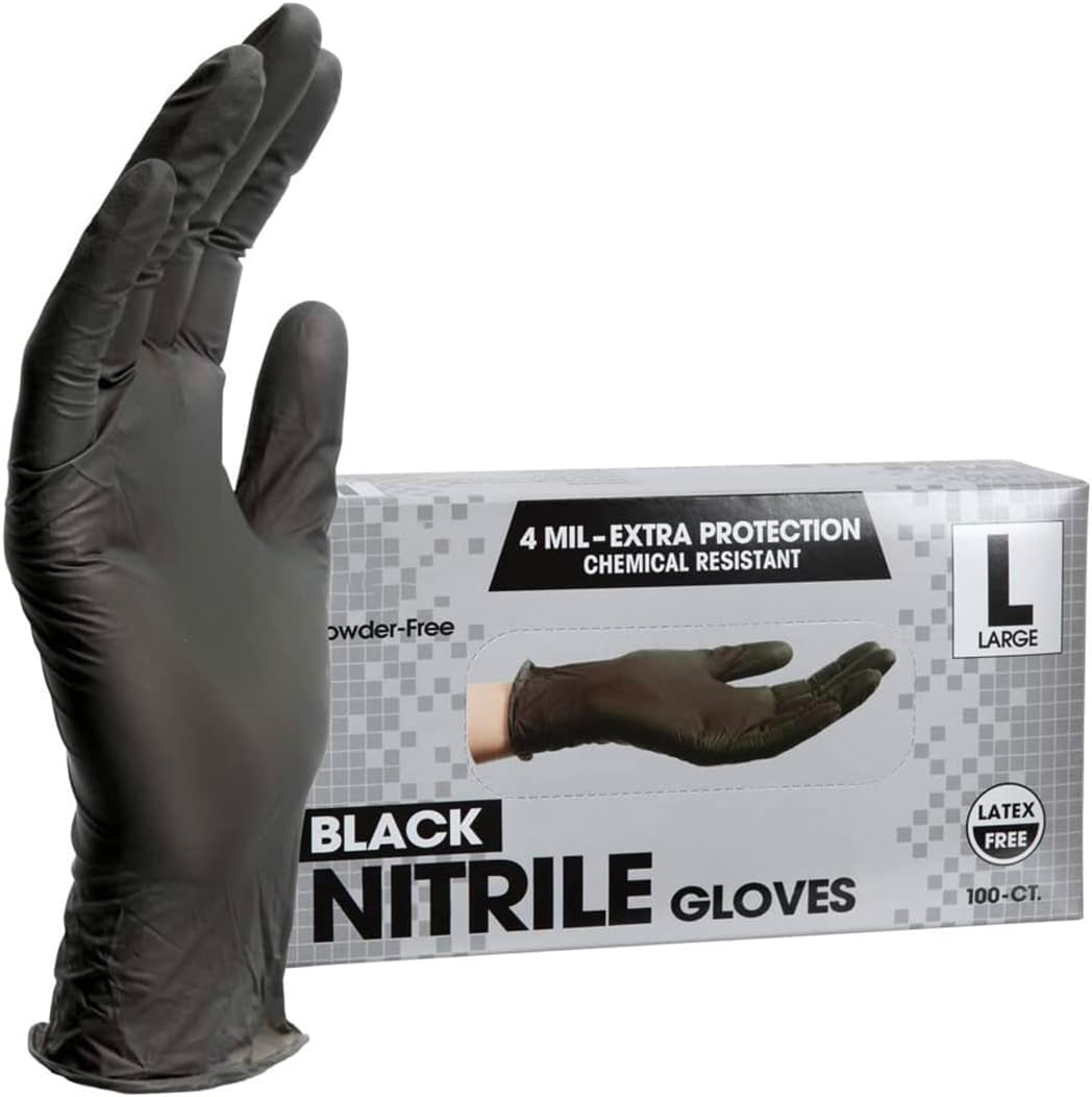 Zmeidao 100pc Disposable Nitrile Gloves, Chemical Resistant, Powder - View #6