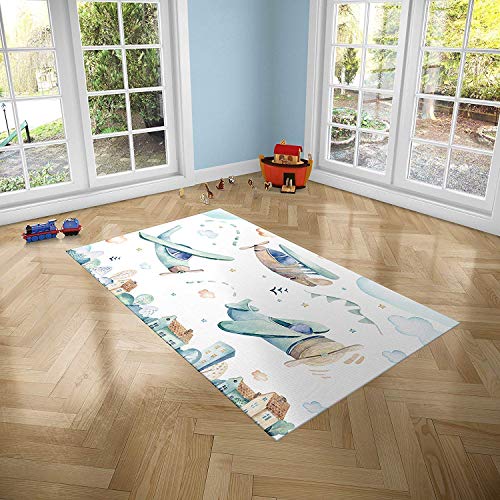 Oedim Alfombra Infantil Aviones para Habitaciones PVC | 95 x 95 cm | Moqueta PVC | Suelo vinílico | Decoración del Hogar | Suelo Sintasol | Suelo de Protección Infantil |