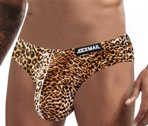 Leopard Print Mens Underwear Swimwear Male Jockstrap Briefs2