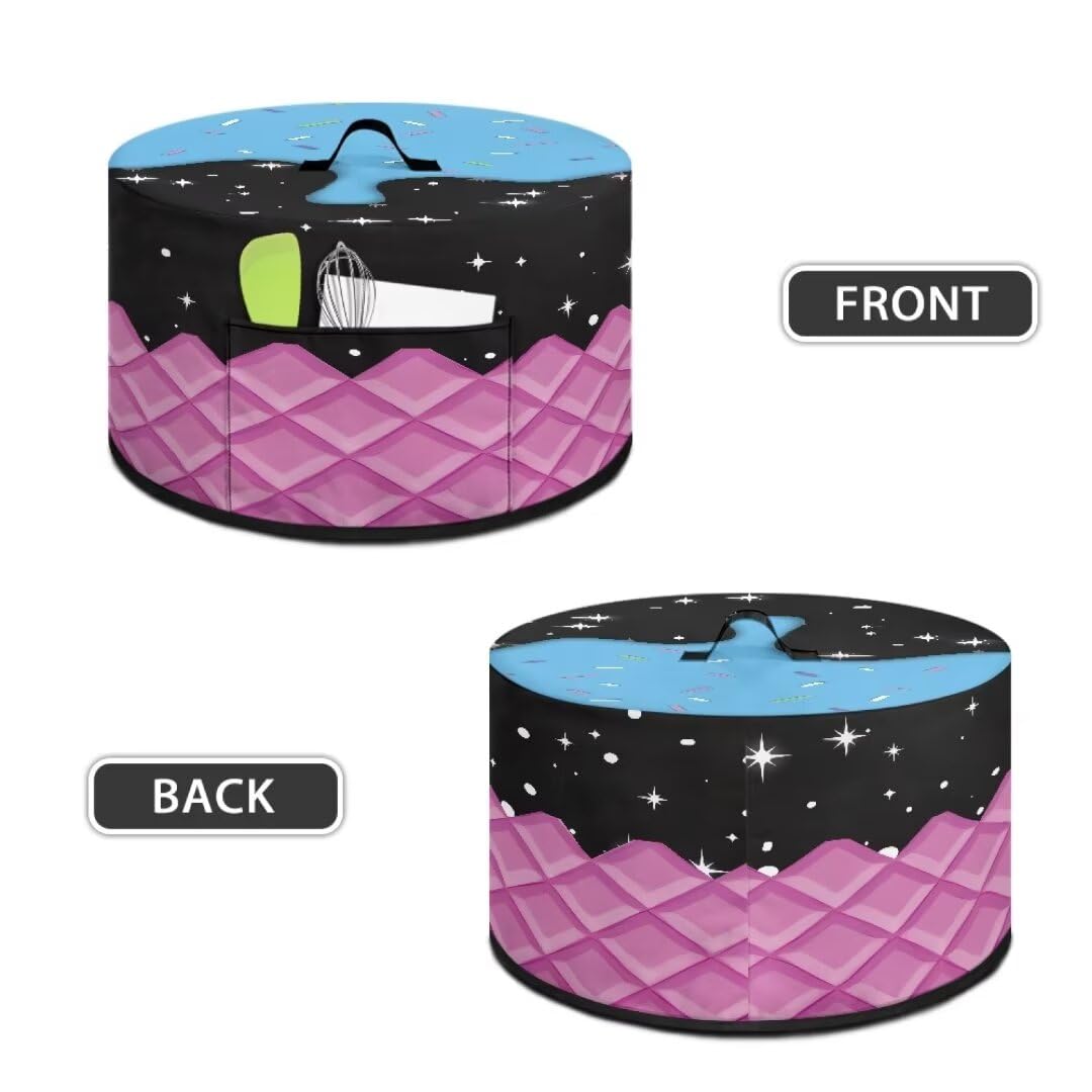GOSTONG Ice Cream Print Slow Cooker Dust Cover 6 7 8 Oval Crock Pot Washable Appliance Covers Universal, Fit Most Crock Pot