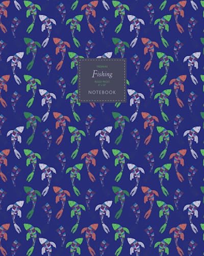 Fishing Notebook - Ruled Pages - 8x10 - Premium: (Winter Deep Edition) Fun notebook 192 ruled/lined pages (8x10 inches / 20.3x25.4 cm / Large Jotter)