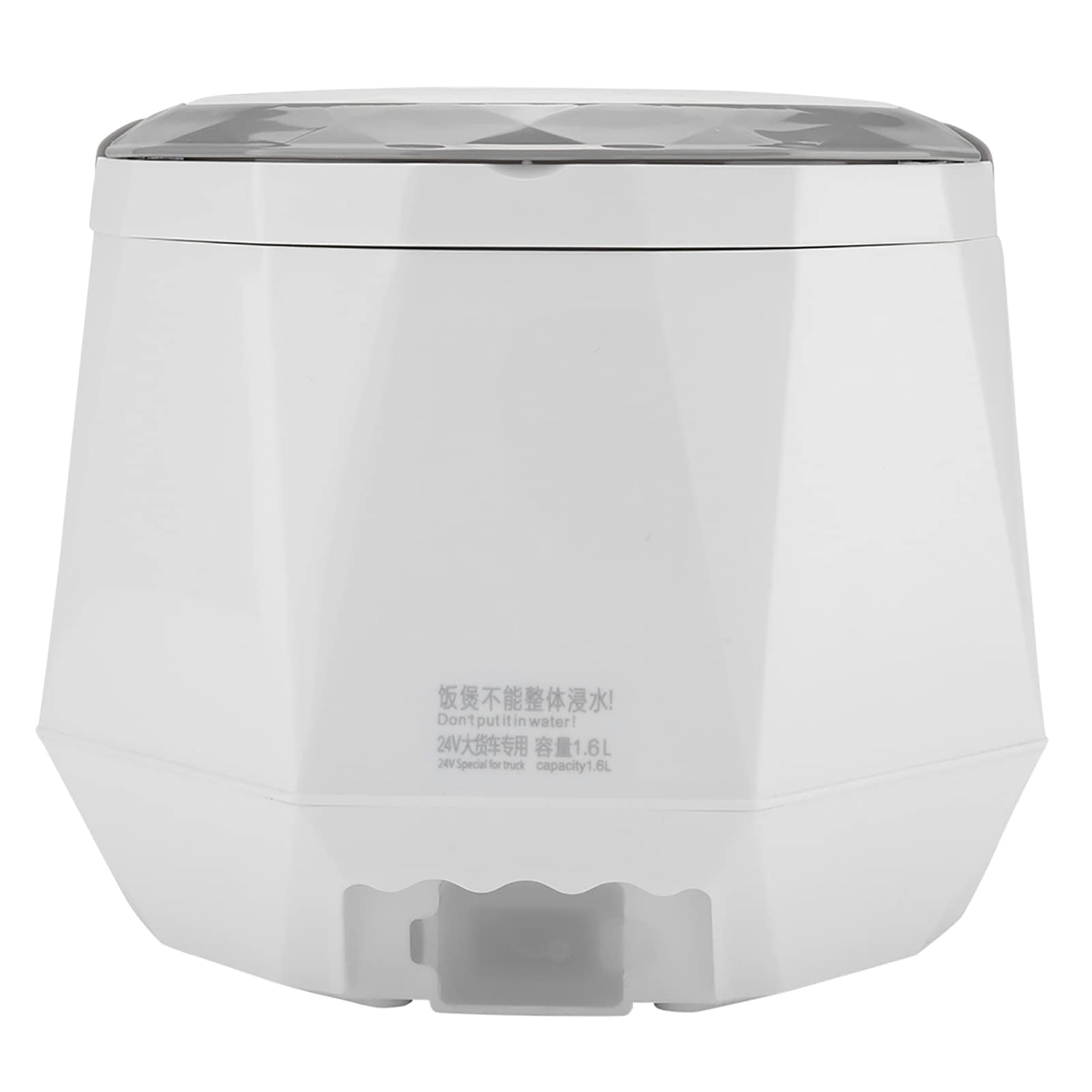 Vaporizador Portátil Multifuncional para Alimentos, Mini Olla Eléctrica de 1,6 L para Uso en Camiones, Ollas Arroceras de 24 V Y 140 W, Pequeños Electrodomésticos(Blanco)