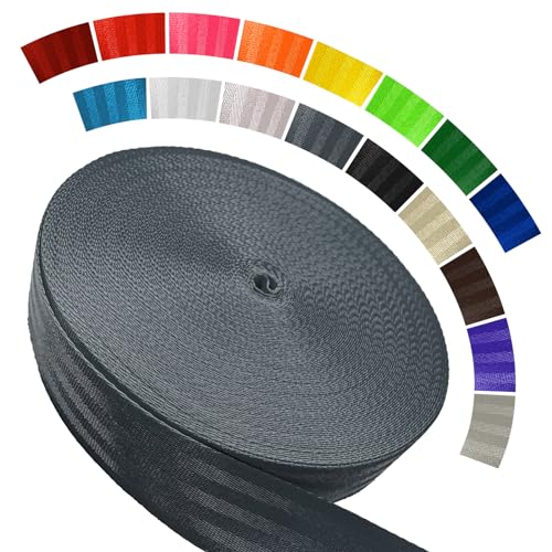 Image of Polyester Webbing Strap 16+Colors - 1 inch&1.5 inch&1.9 inch - 16.5 25 33 55 Yards Heavy Duty Webbing Roll, Flat Webbing Strap for Indoor&Outdoor Gear, Climbing, DIY Crafting, Repairing