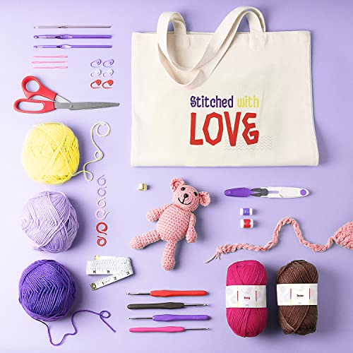 Image of Hearth & Harbor Crochet Kit with Crochet Hooks Yarn Set (Large (73 Pieces))