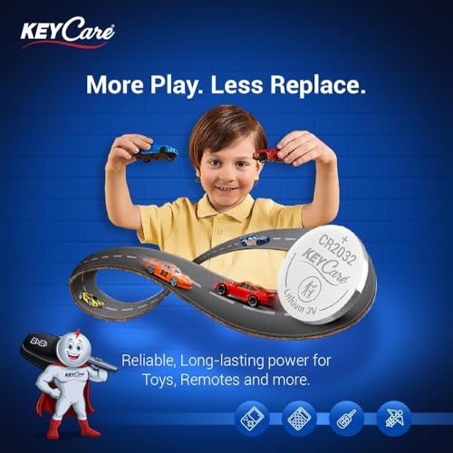 Image of KeyCare CR2032 Lithium Coin Cell Battery | 3V Voltage | Long-Lasting Power | Environmentally Friendly | High Capacity | Pack of 20