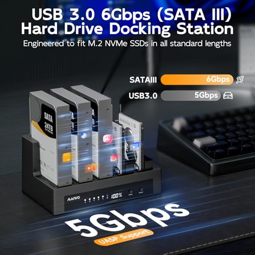 Station d'accueil pour disque dur 5 baies pour libérer de l'espace PC