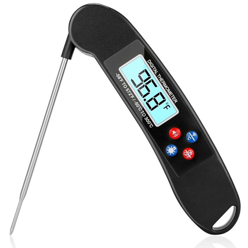 CTRLZS Professional Meat Thermometer Timer Kitchen Easy Gadgets Instant Read Thermometer for Grilling