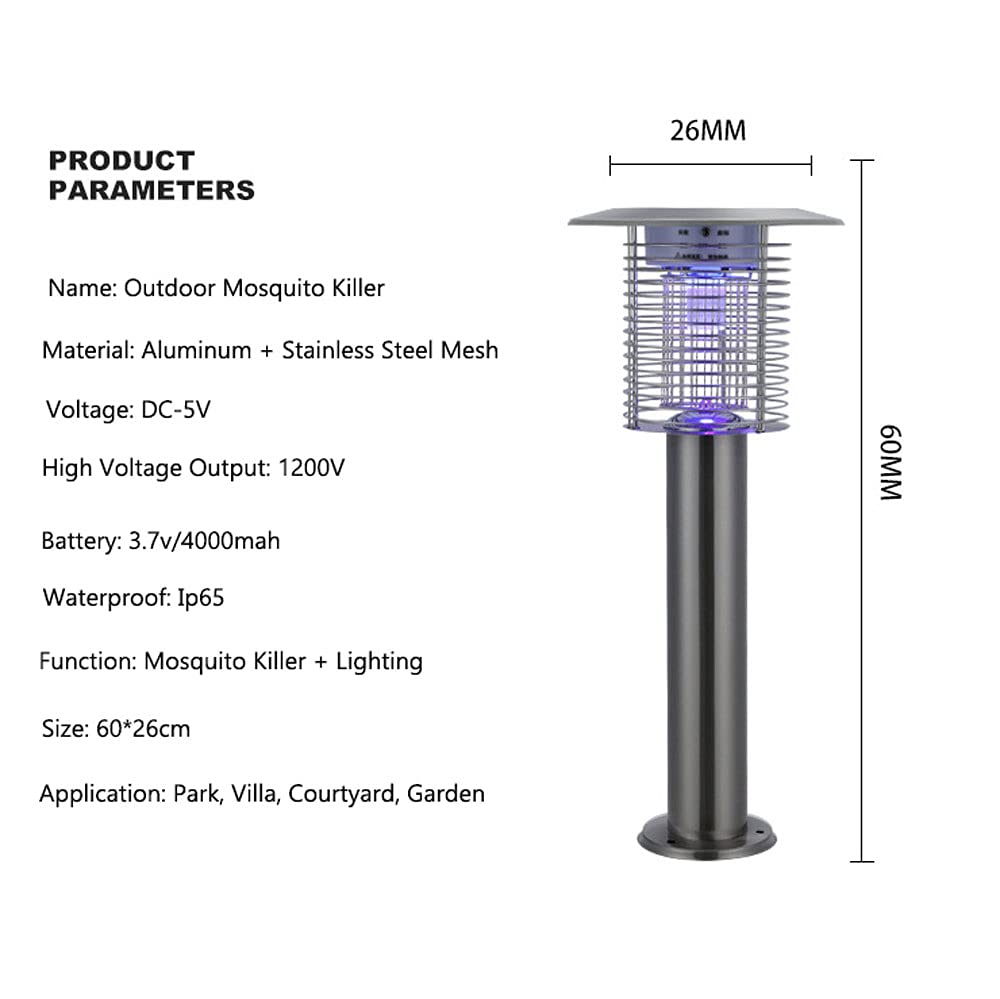 Lampada Antizanzare Per Esterni Grande Per Giardino E Cortile Lampada Antizanzare A Led Per Esterni Villa Impermeabile Per Grandi Aree Lampada Per Insetticidi (60 * 26CM)