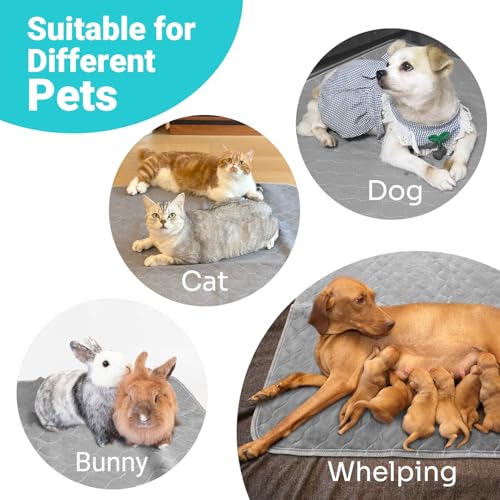 Image of Conkote Reusable Pee Pads for Dogs Extra Large 60 inch x 48 inch Puppy Playpen Mat, Washable Pee Pads Heavy Absorbency Waterproof Dog Training Pads Non-Slip for Housebreaking, Whelping, Potty, Crate