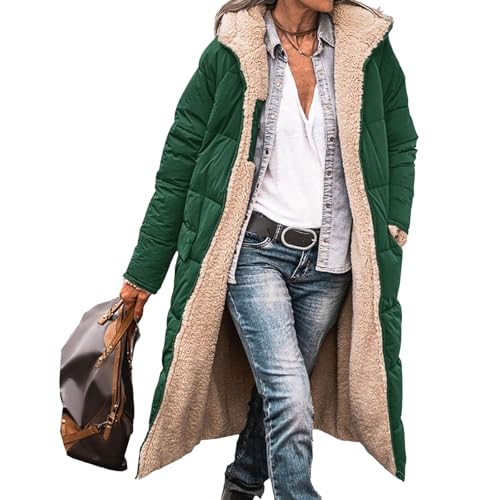 Doudoune rembourrée hiver femme manteau long contre le froid veste polaire Sherpa