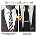 3 Pcs Tie Chain For Men Ties Clips For Men Tie Tacks For Mens Unique Suit Chain For Men's Gold Silver Black Fashion Necktie Clips Chains Accessories With Ring Clasps For Neckties Vests Trousers