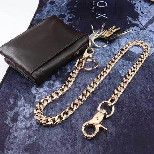 Image of newtro Wallet Chain Men Women Boy Girl, Biker Motorcycle Pants Jean Punk Long Key Chain Black Gold Silver 26 Types