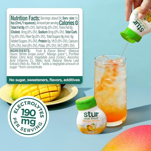 Image of Stur Liquid Water Enhancer | Mocktail Variety Pack | Naturally Sweetened | Sugar Free | Zero Calories | Keto | Vegan | 5 Bottles, Makes 120 Drinks