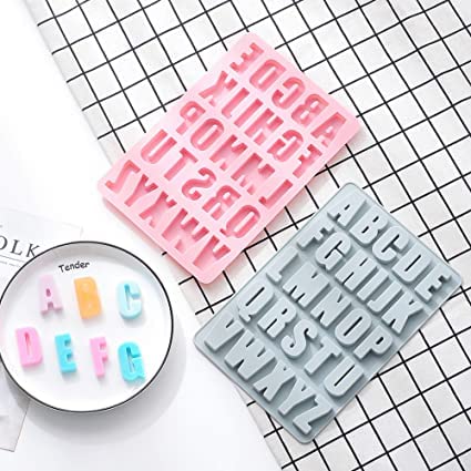 MoldBerry Alphabet Letters Mold Large Chocolate Baking Mould Easy to Release Cake Decoration Biscuit Pan Handmade Soap Ice Cube Tray Flexible Reusable-image-38