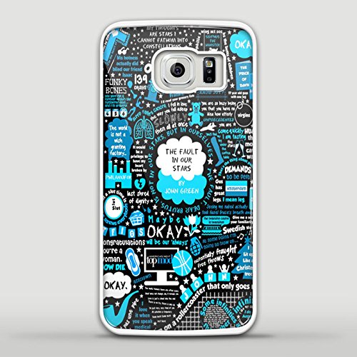 The Fault in Our Stars John Green Quote Design for Samsung Galaxy and Iphone Case (Samsung S6 Edge white)