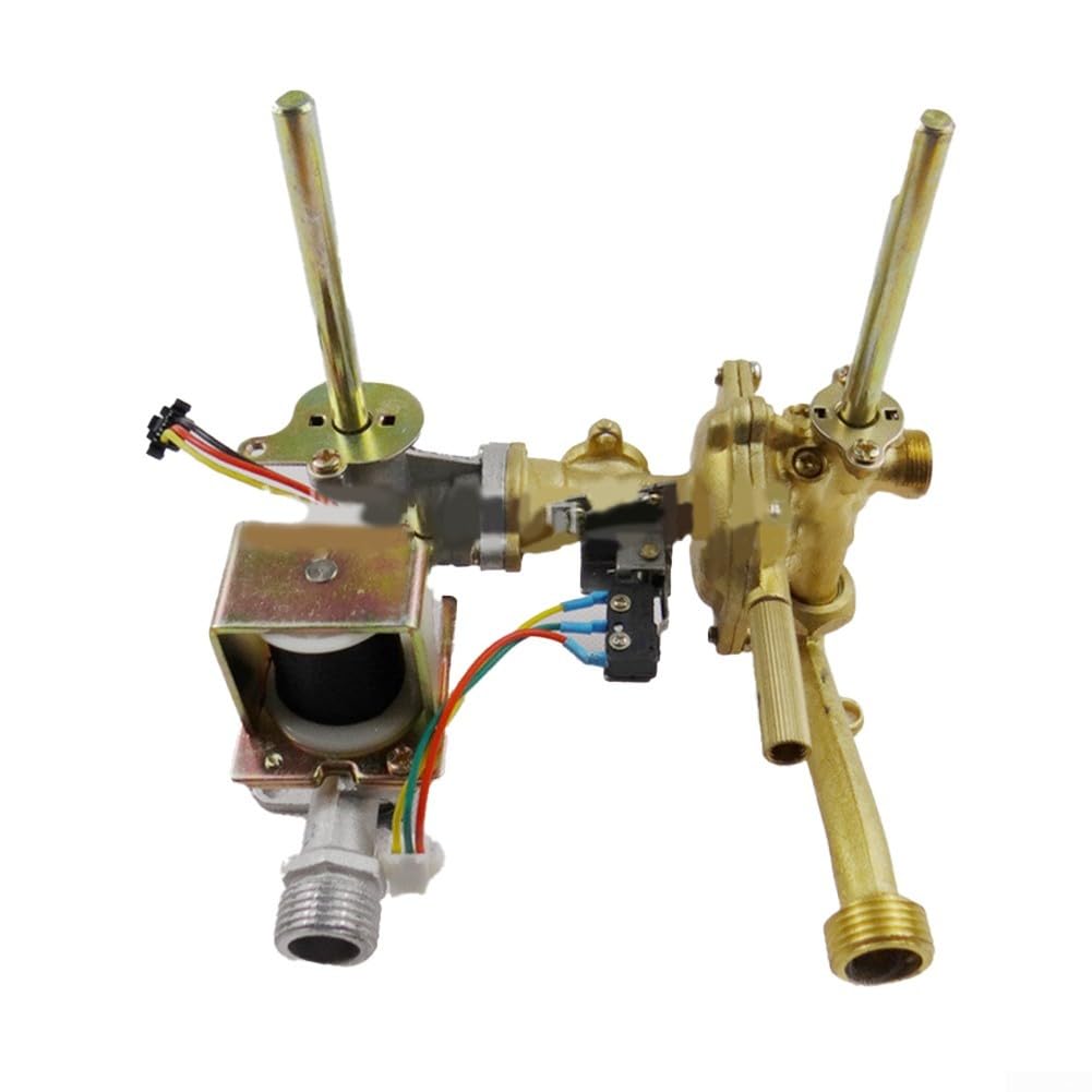 Válvula de montaje de calentador de agua de gas, válvula de enlace de agua y gas de cobre de 150 mm, montaje de piezas de calentador de agua de gas, adecuado para sistema de calentador de agua