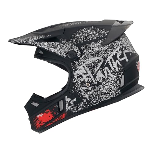 Woljay Casco Motocross Casco de bicicleta Dirt Casco fuera de la carretera BMX MX Cascos integrales para Unisex-Adulto Juventud Niños DOT/ECER22-05 (L,Floral)