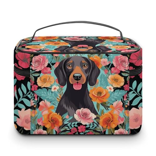 Foldable Travel Luggage Bag for Men And Women, Dry And Wet Separation Portable Travel Luggage Bag, Dog Floral Printed Waterproof Sports Luggage Bag, Fitness Bag3