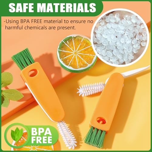 Image of Cup Lid Gap Cleaning Brush 3PCS Bottle Brushes 3 in 1 Cup Lid Gap Cleaner Crevice Cleaning Brush Home Kitchen Crevice Cleaning Tools (3PCS Style 1)