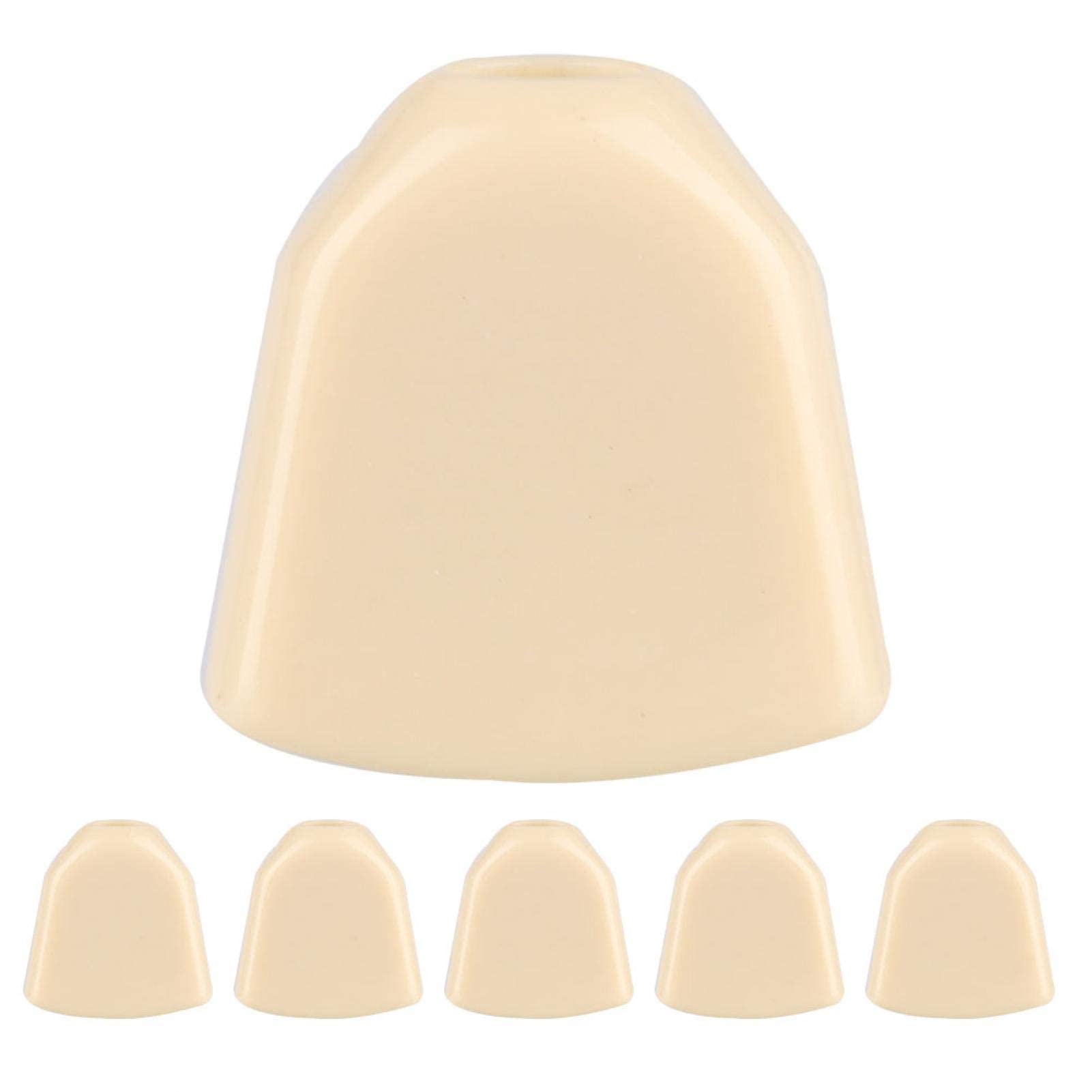 Tomotato 6 Pcs/Set Guitar Tuning Peg Button Acrylic Tuning Pegs Buttons Machine Heads Buttons for Guitar Acoustic Electric Guitar(Beige)