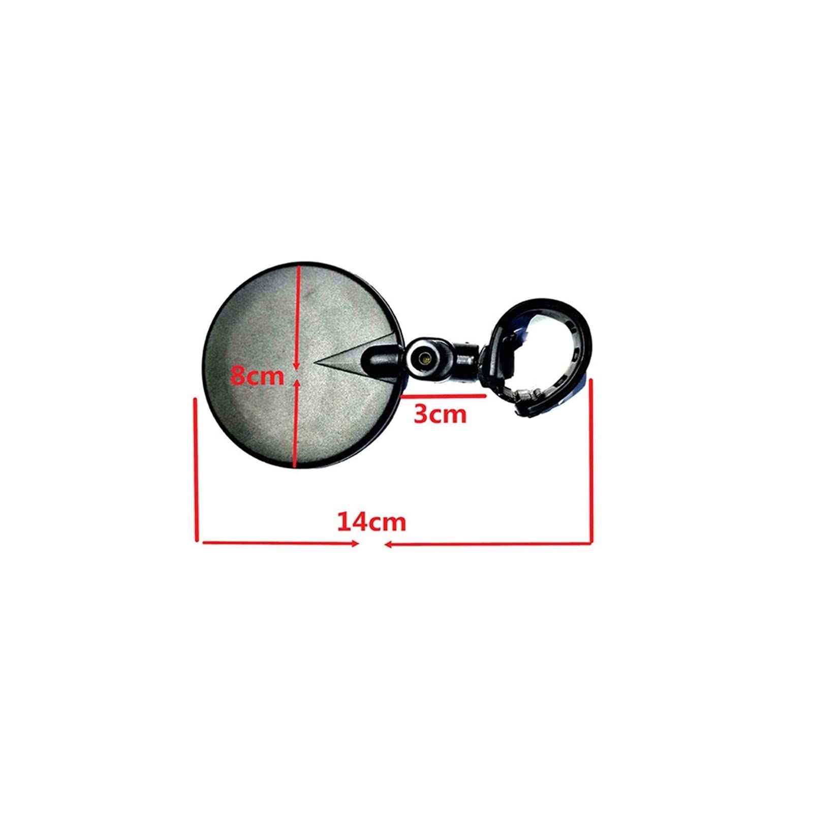 BAFAFA Embout Guidon Rétroviseur Universel Vélo Moto Rétroviseur Guidon Grand Angle Miroir Convexe Cyclisme Vue Arrière 360 ​​Rotation Réglable Rétroviseurs Latéraux