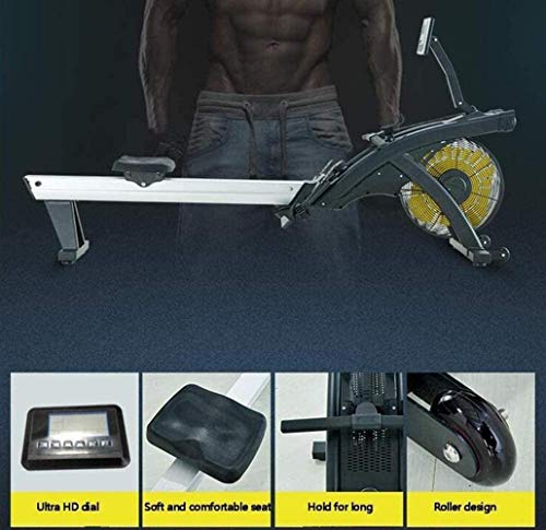 Image of Rowing Machine Foldable Resistance Adjustable Indoor Multi Functional Sports and Advanced Driving Belt System Super Smooth Slideway