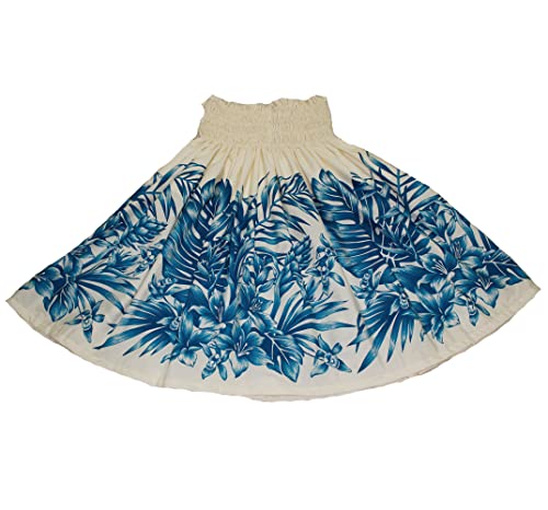 Hawaiian Pa'u Hula Skirt Hawaii Print Red Flower Or Blue Flower2