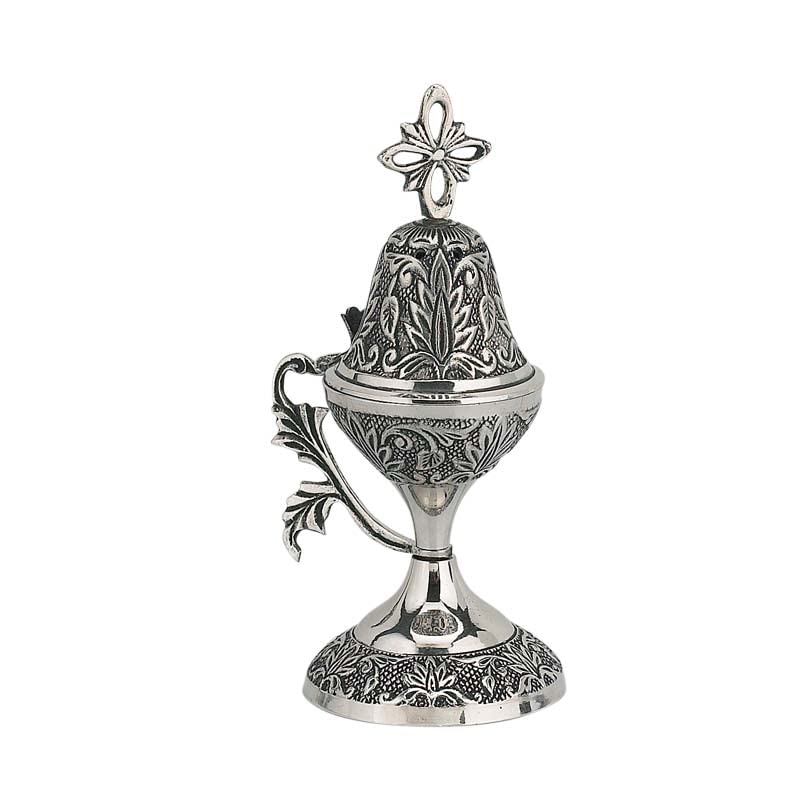 Encensoir en Bronze culte chrétien orthodoxe Grecque pour la liturgie, brûleur à encens (8640–n)