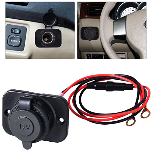 WINOMO Cigarette Lighter Socket Power Supply Outlet Adapter Plug for Marine Truck Rv