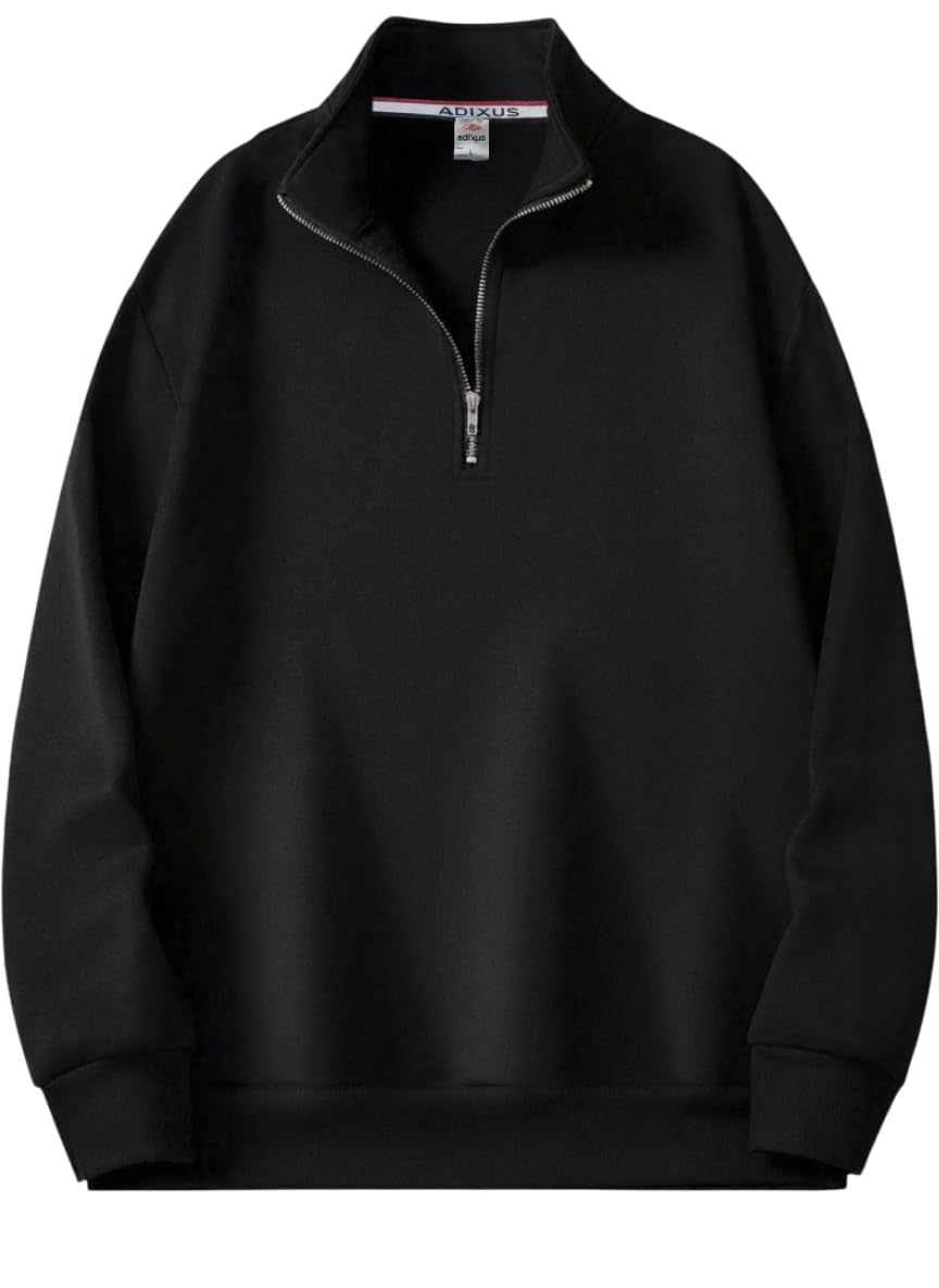 adixus Quarter Zip Pullover Sweatshirt, Ribbed Cuffs, Stand Collar, Long Sleeve-picture-13