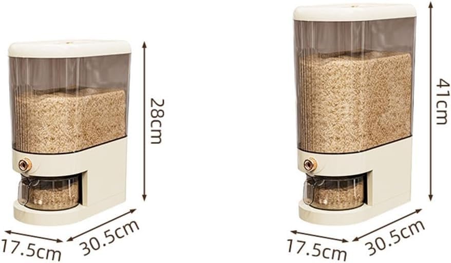 Dispensador de arroz multiusos hermético blanco de 5 kg 3