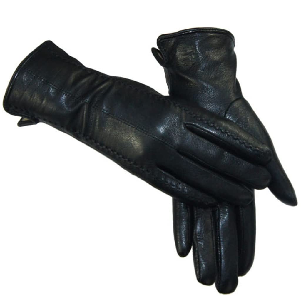 Guantes de Mujer con Lazo Grueso de Cuero cálido para Invierno y