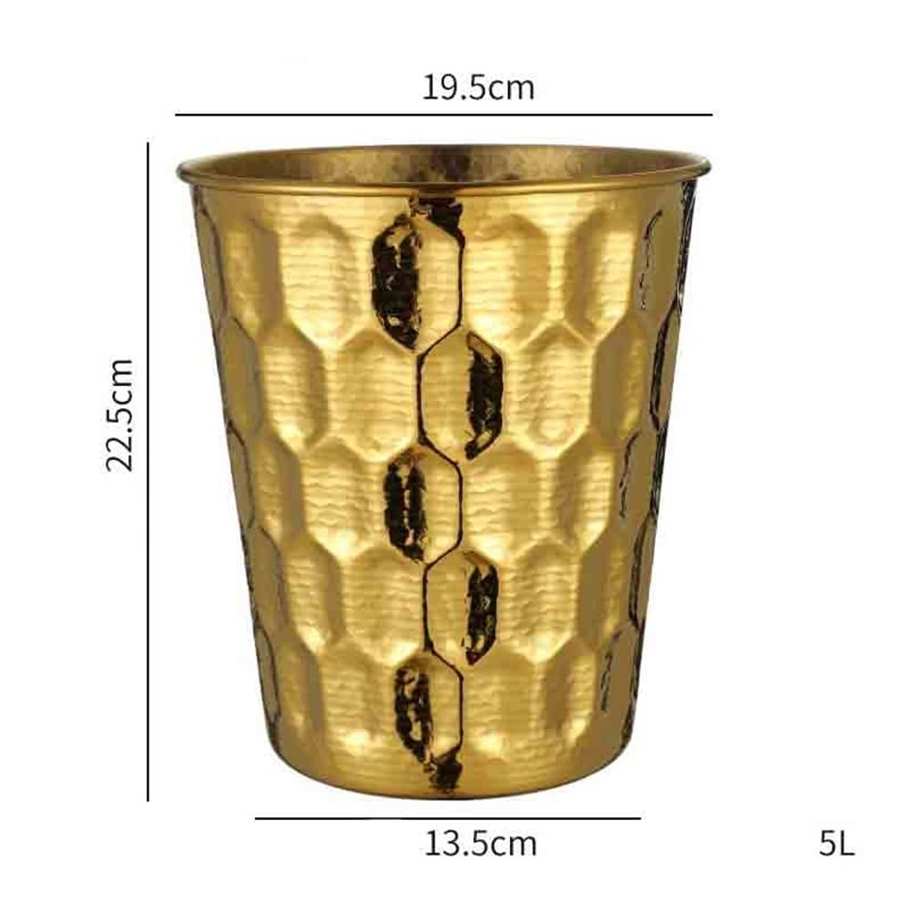 Cubo de Hielo Cubo de Hielo for el hogar, Cubo Acero Inoxidable, champán, Cerveza, Vino, Enfriador Gran Capacidad, for Granos Cubo de Hielo frío para Barra(Gold)